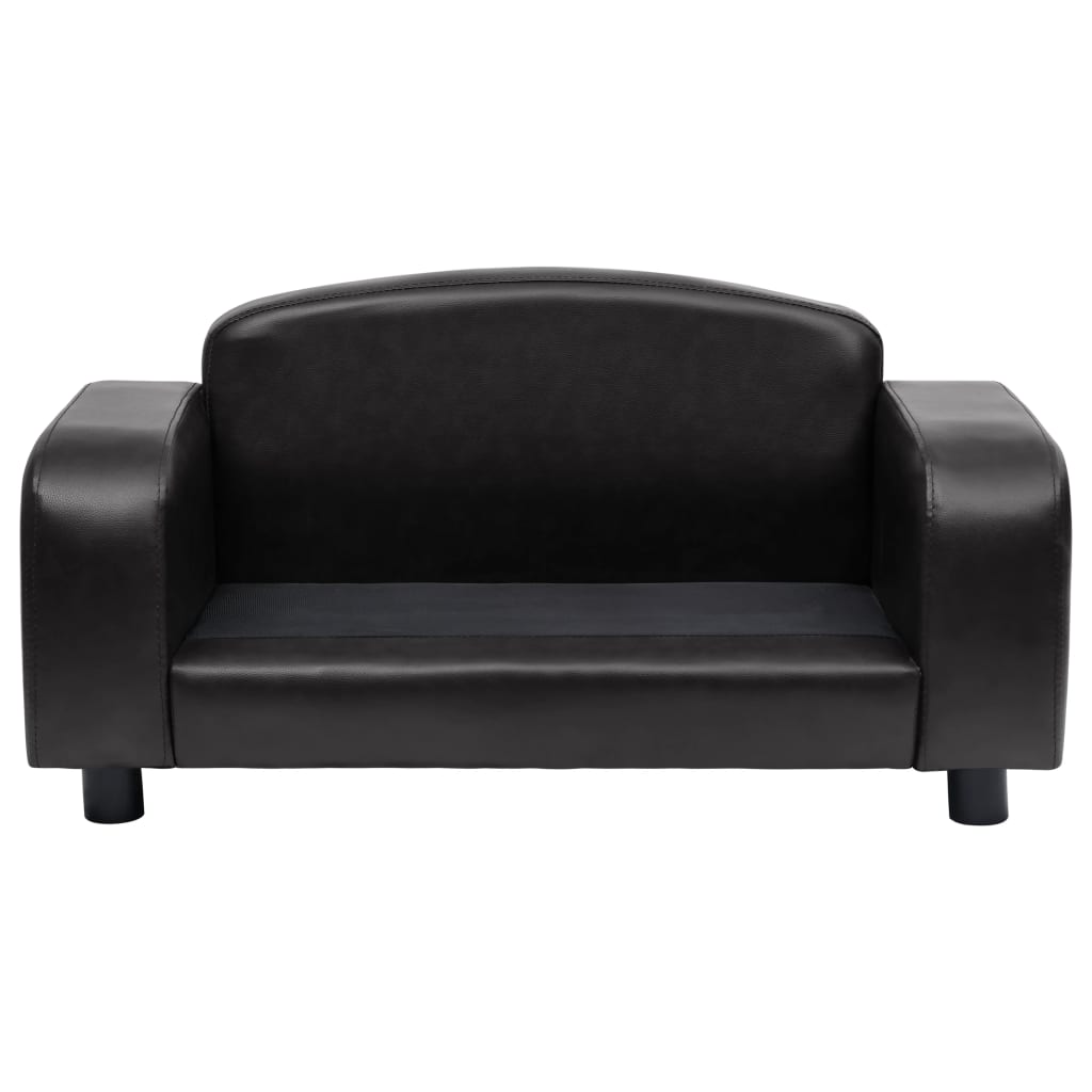 Hundesofa Schwarz 80x50x40 cm Kunstleder