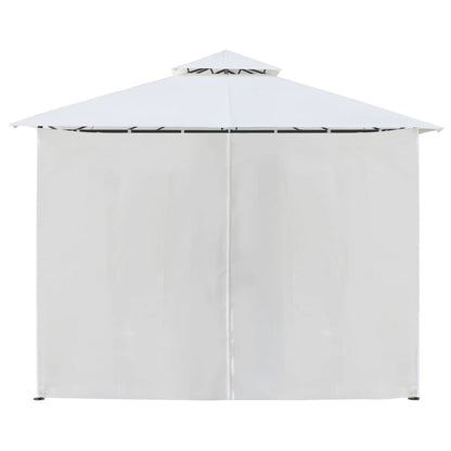 Pavillon mit Vorhängen 600x298x270 cm Weiß 180g/m²