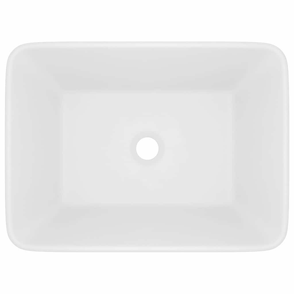 Luxus-Waschbecken Matt Weiß 41x30x12 cm Keramik