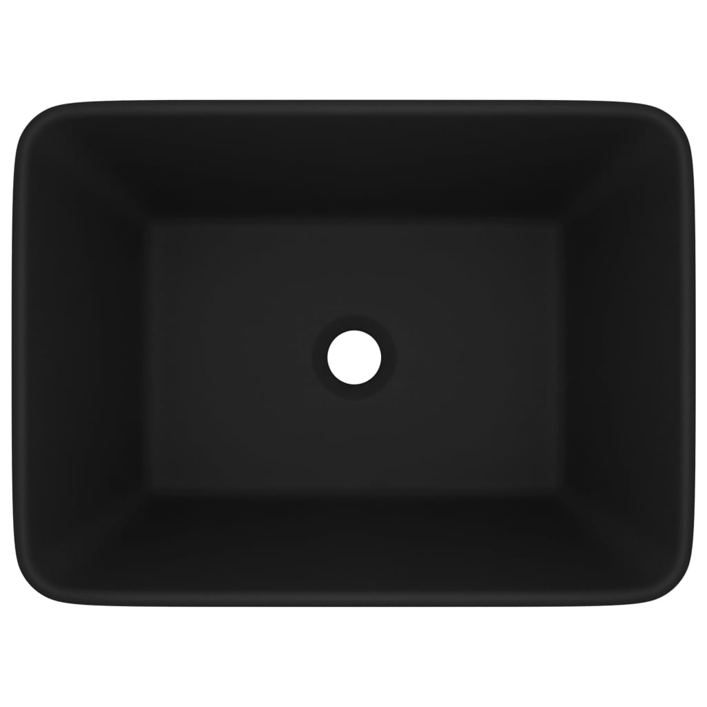 Luxus-Waschbecken Matt Schwarz 41x30x12 cm Keramik
