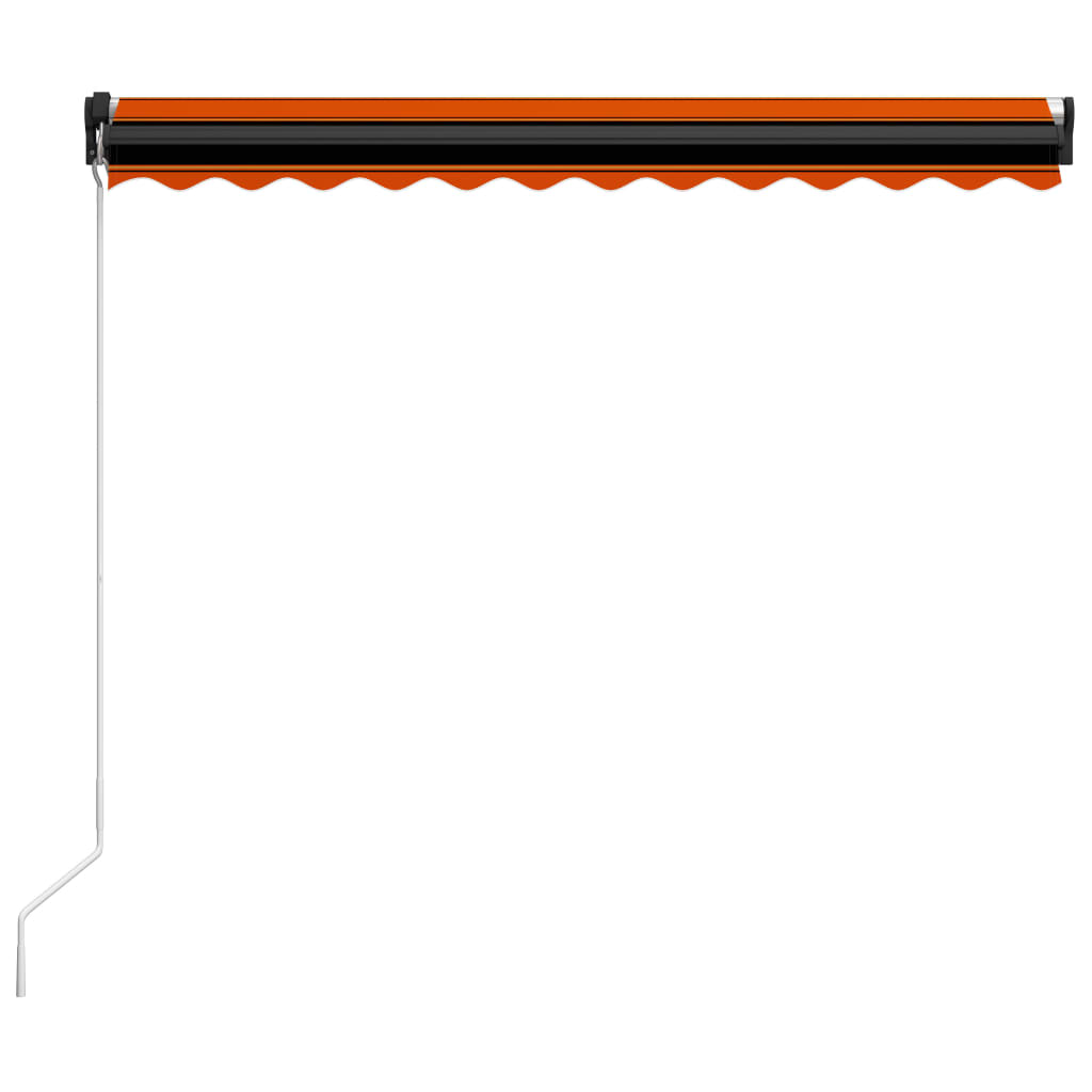 Einziehbare Markise Handbetrieben 300 x 250 cm Orange und Braun