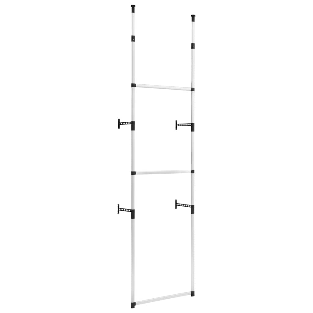 Teleskop-Garderobe mit Stangen Aluminium