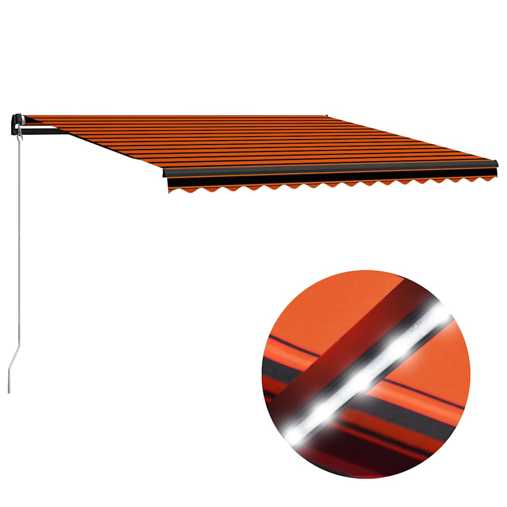 Manuelle Markise mit Solar-LED 4,5 x 3 m