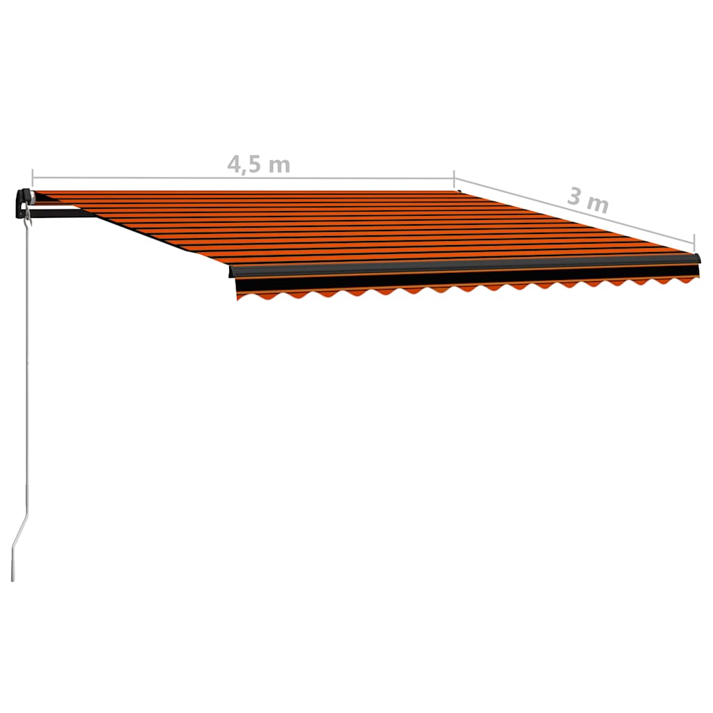 Manuelle Markise mit Solar-LED 4,5 x 3 m