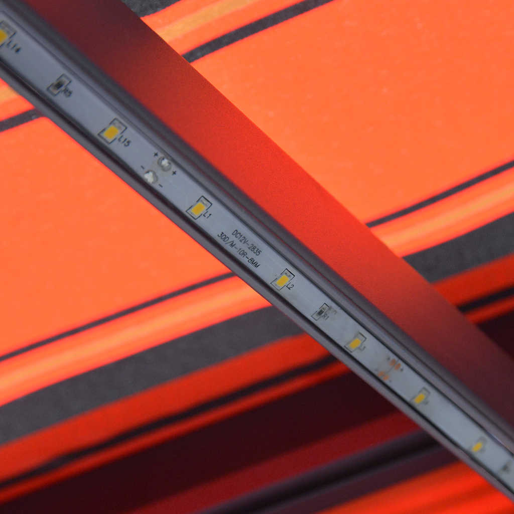 Manuelle Markise mit Solar-LED 4,5 x 3 m