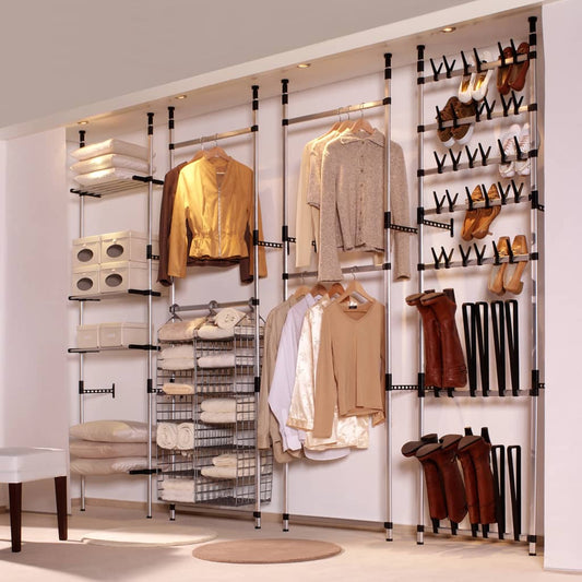 Telescopic boot rack with aluminum rods