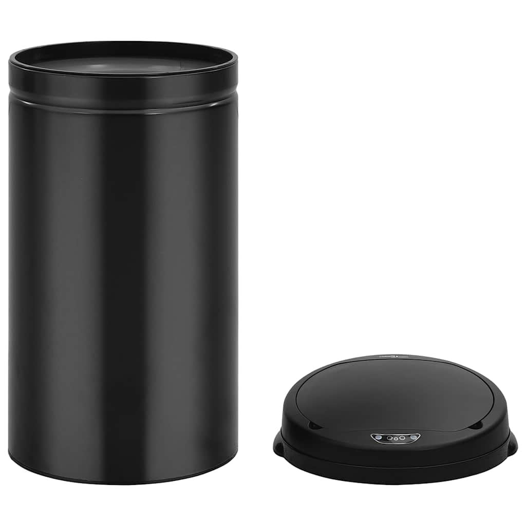Automatischer Sensor-Mülleimer 50 L Kohlenstoffstahl Schwarz