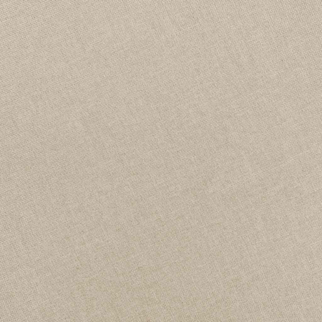 Sessel mit Fußhocker Creme Stoff