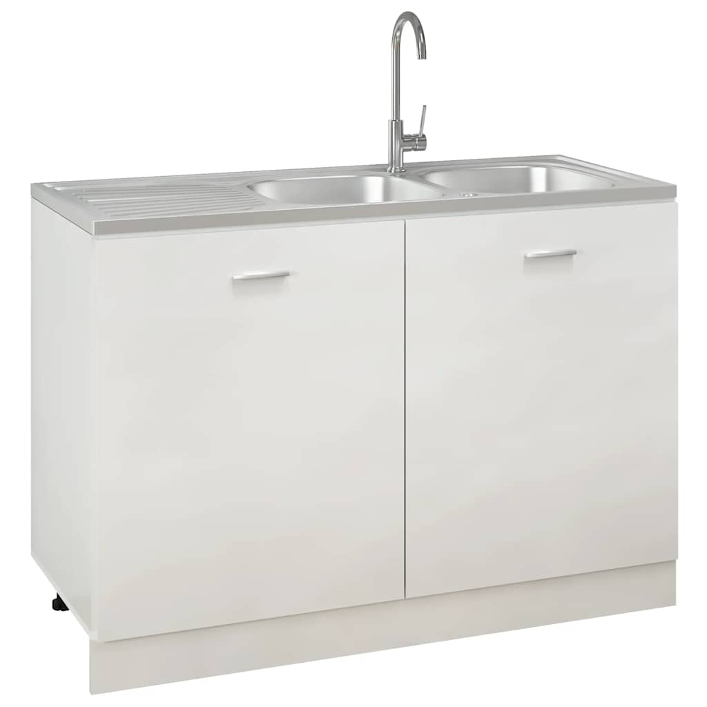 Doppelspüle Silbern 1200x500x155 mm Edelstahl