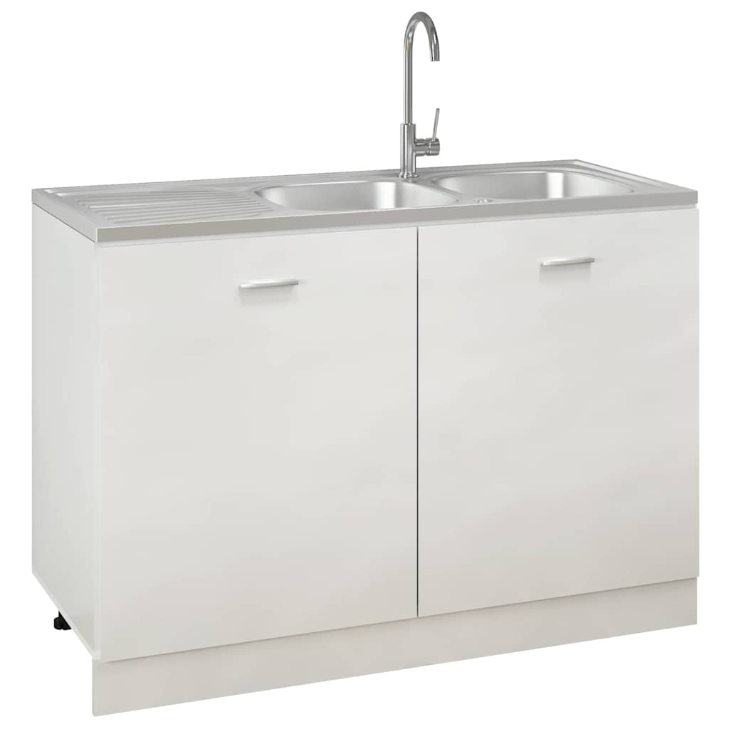 Doppelspüle Silbern 1200x600x155 mm Edelstahl