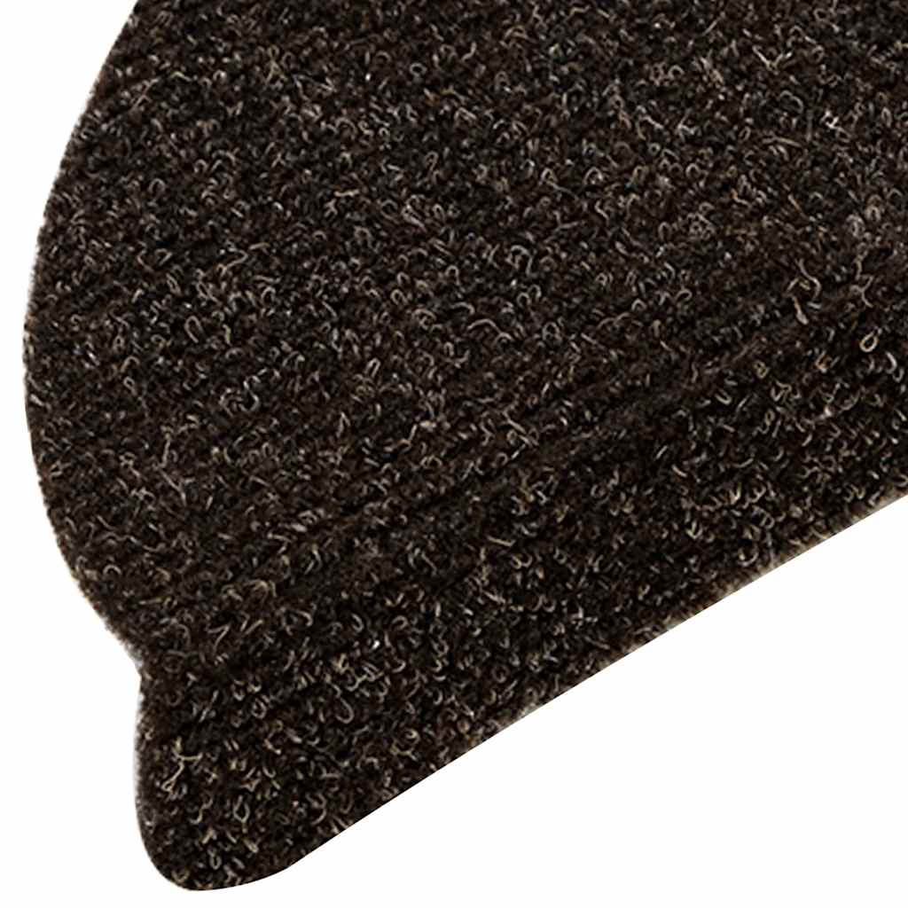 Stufenmatten Selbstklebend 15 Stk. 56x17x3 cm Dunkelbraun Halbrund