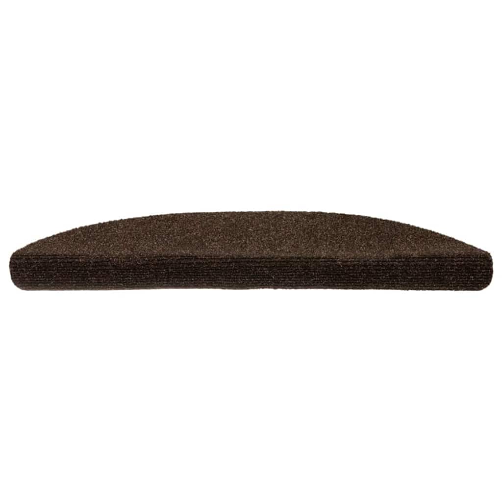 Stufenmatten Selbstklebend 15 Stk. 56x17x3 cm Braun Halbrund