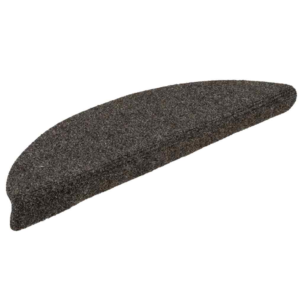 Stufenmatten Selbstklebend 15 Stk. 56x17x3 cm Anthrazit Halbrund