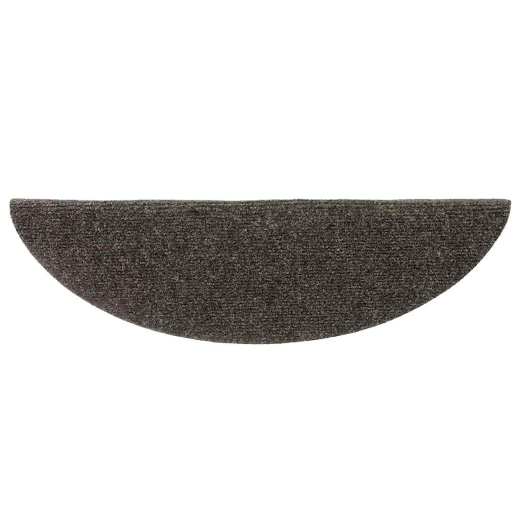 Stufenmatten Selbstklebend 15 Stk. 56x17x3 cm Anthrazit Halbrund
