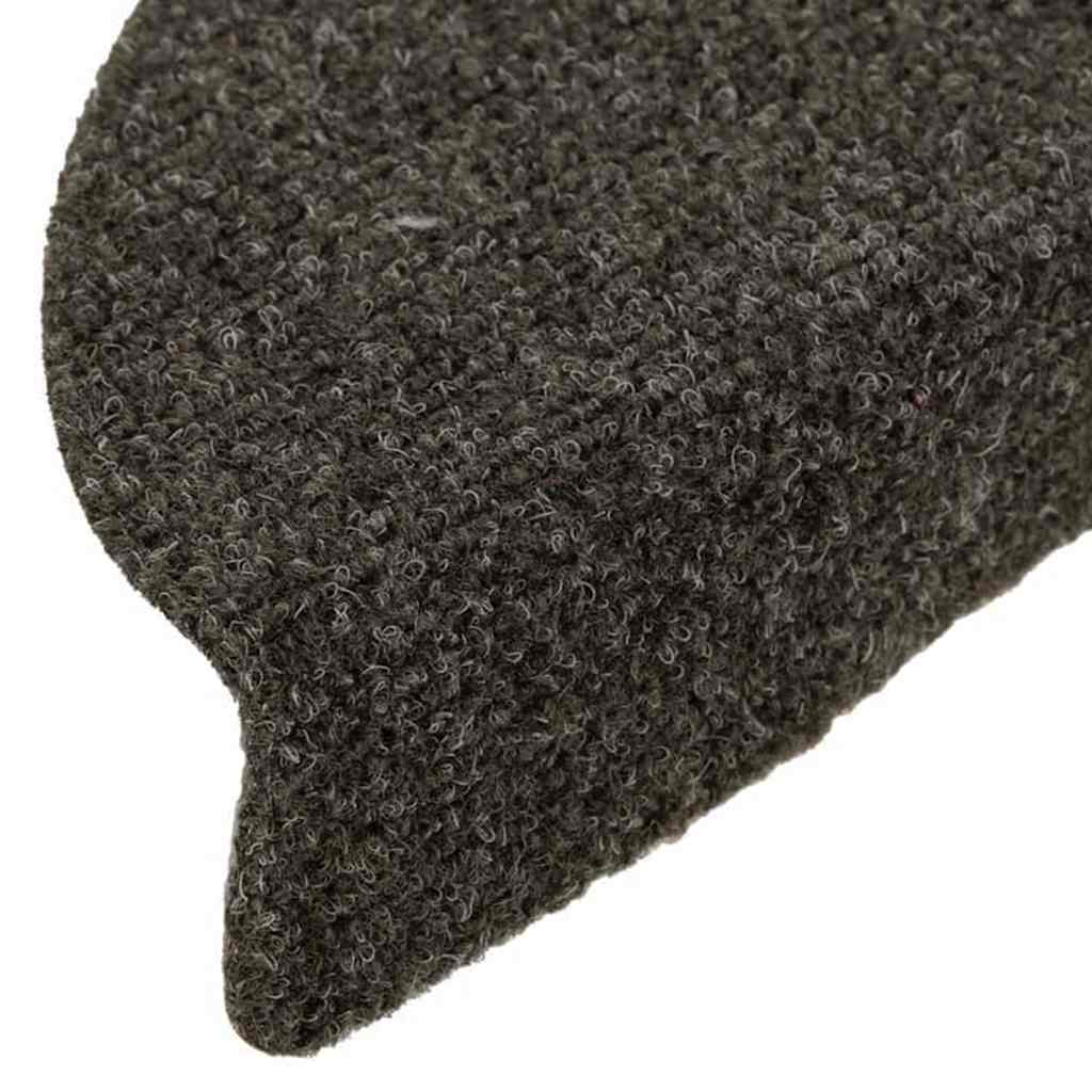 Stufenmatten Selbstklebend 15 Stk. 56x17x3 cm Anthrazit Halbrund