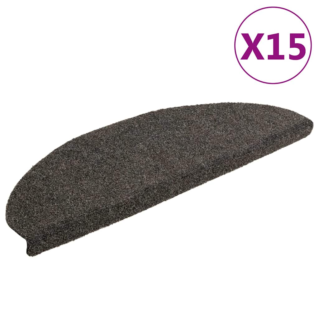 Stufenmatten Selbstklebend 15 Stk. 65x21x4 cm Anthrazit