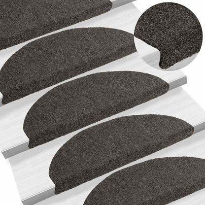 Stufenmatten Selbstklebend 15 Stk. 65x21x4 cm Anthrazit