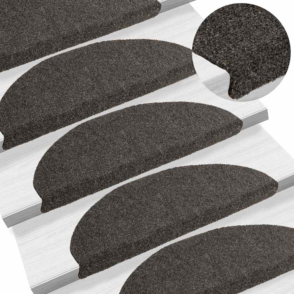 Stufenmatten Selbstklebend 15 Stk. 65x21x4 cm Anthrazit