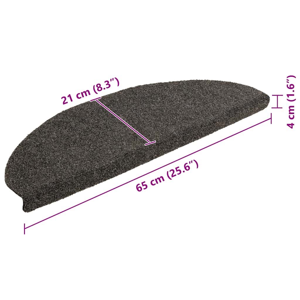 Stufenmatten Selbstklebend 15 Stk. 65x21x4 cm Anthrazit