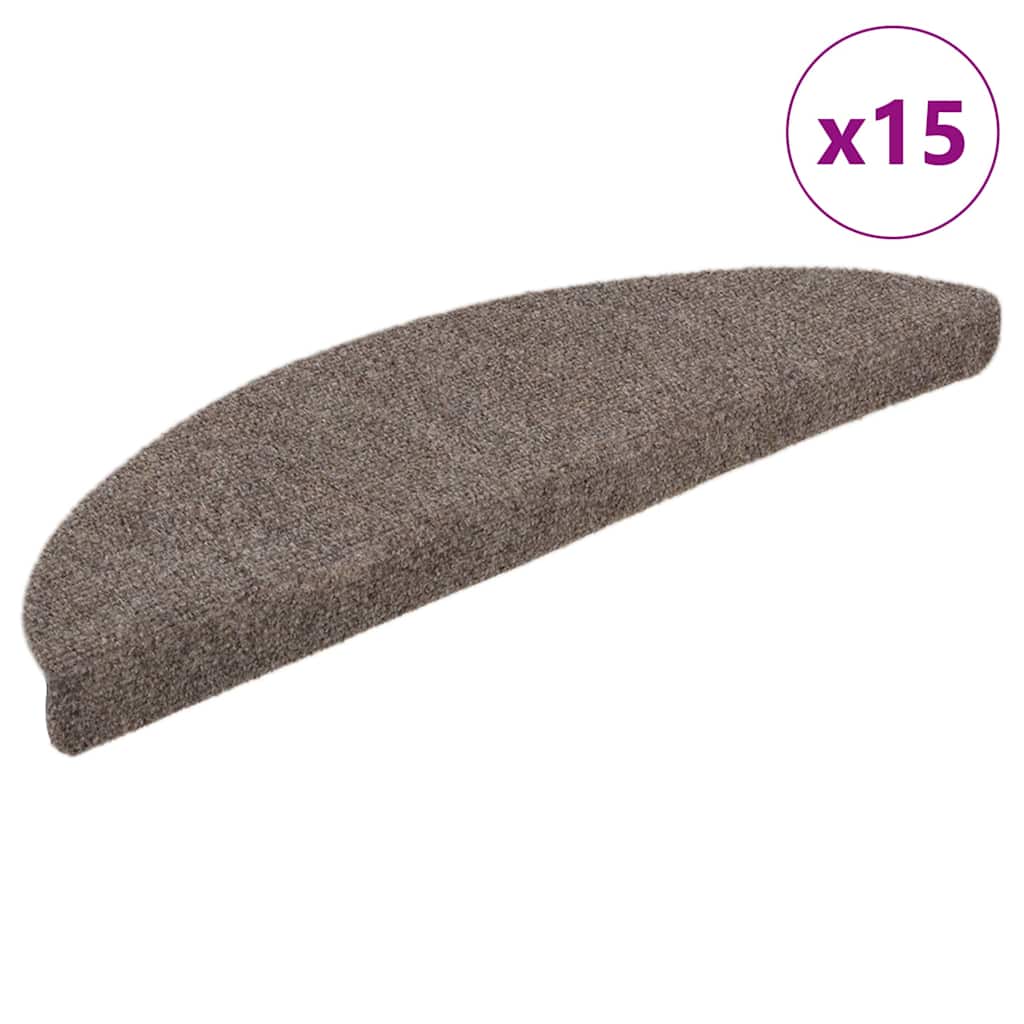 Stufenmatten Selbstklebend 15 Stk. 56x17x3 cm Beige Halbrund
