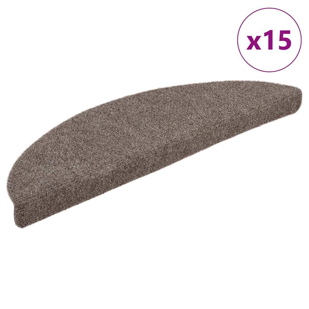Stufenmatten Selbstklebend 15 Stk. 65x21x4 cm Beige Halbrund Groß