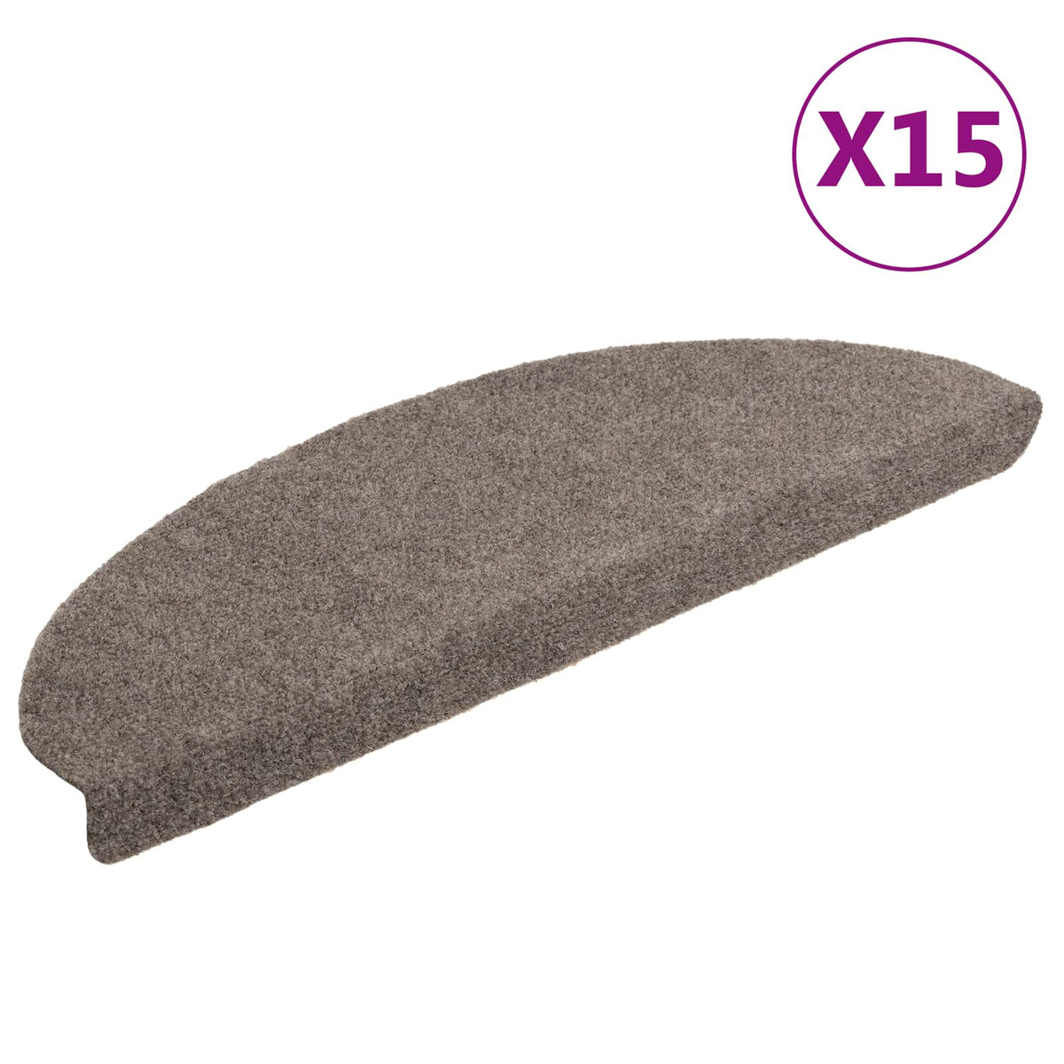 Stufenmatten Selbstklebend 15 Stk. 65x21x4 cm Beige Halbrund Groß