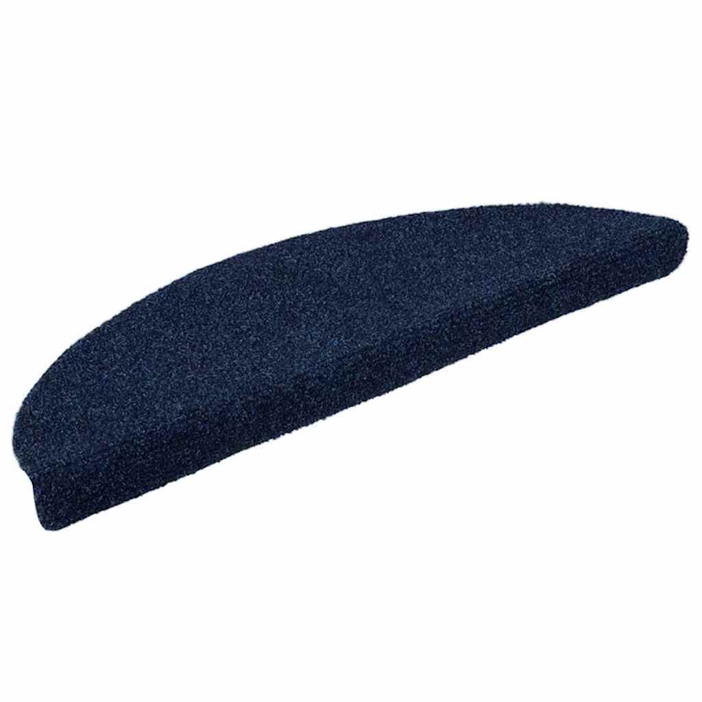 Stufenmatten Selbstklebend 15 Stk. 56x17x3 cm Marineblau Halbrund
