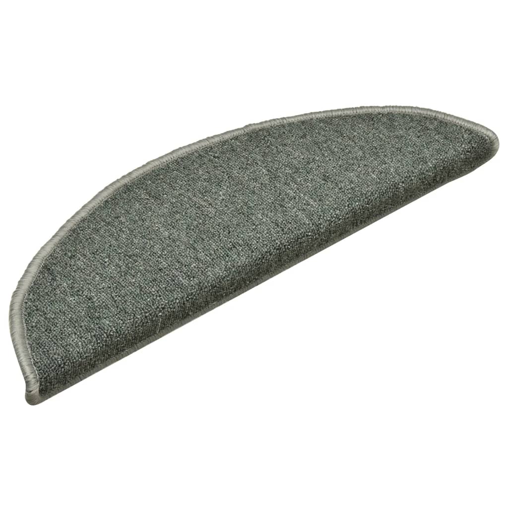 Stufenmatten 15 Stk. 56x17x3 cm Dunkelgrün Halbrund