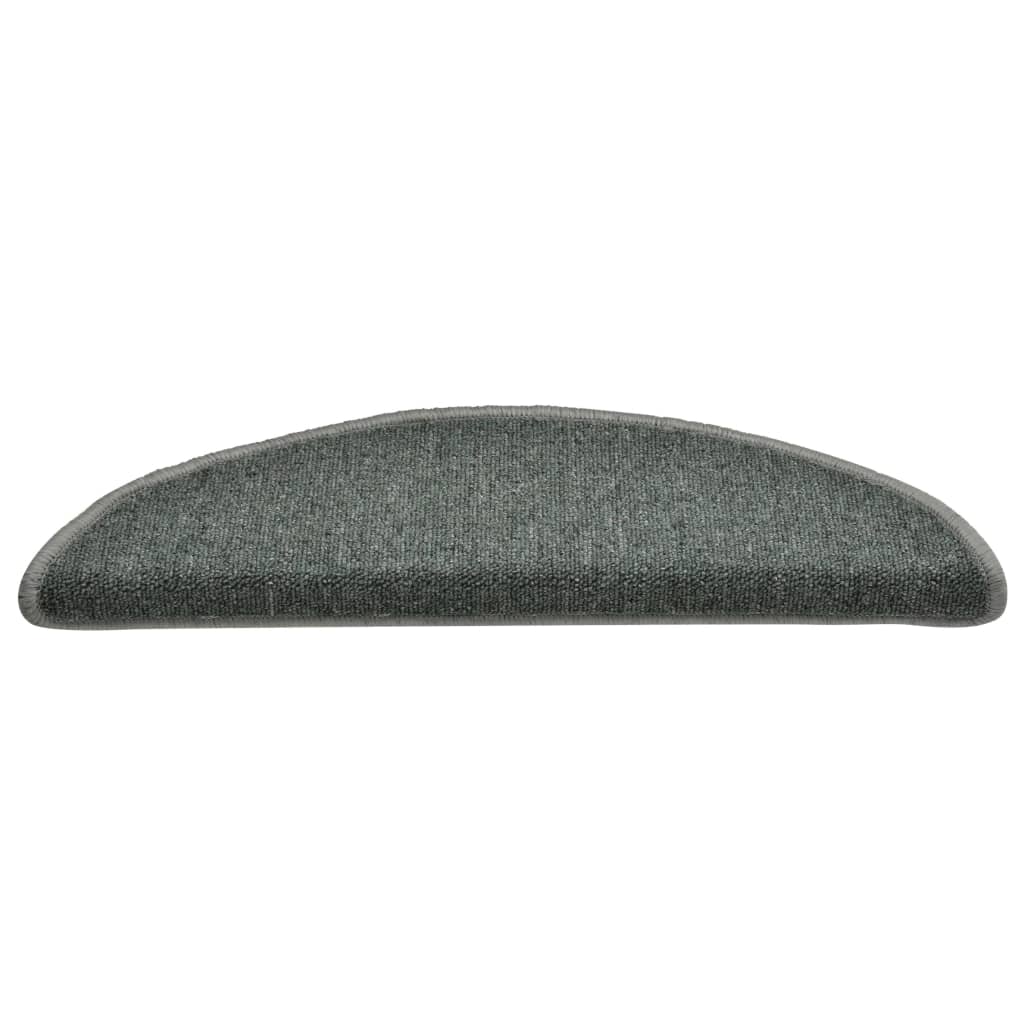 Stufenmatten 15 Stk. 56x17x3 cm Dunkelgrün Halbrund