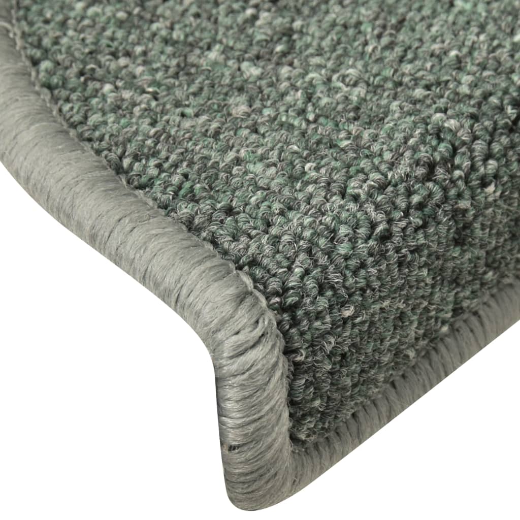 Stufenmatten 15 Stk. 56x17x3 cm Dunkelgrün Halbrund