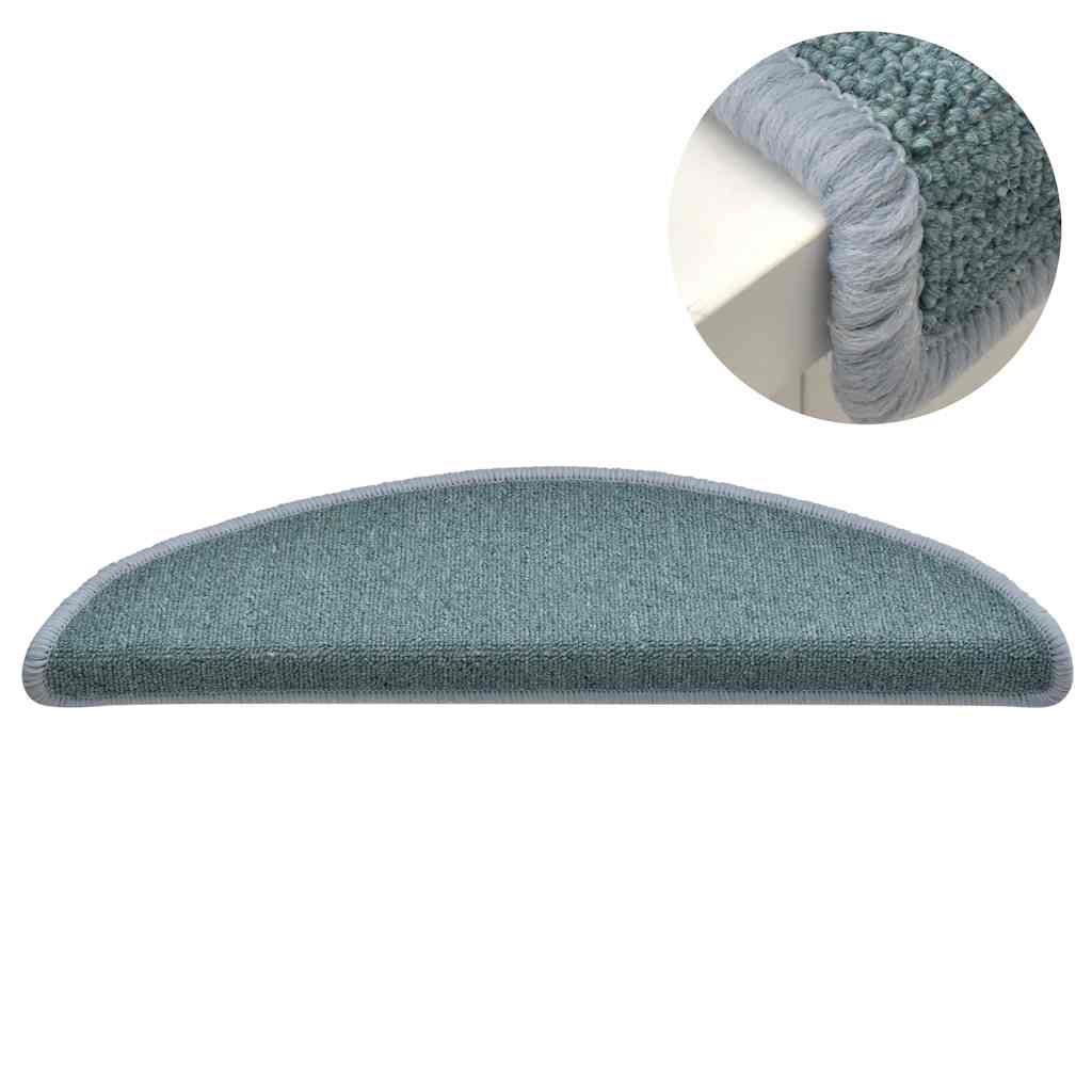 Stufenmatten 15 Stk. 56x17x3 cm Seeblau Halbrund