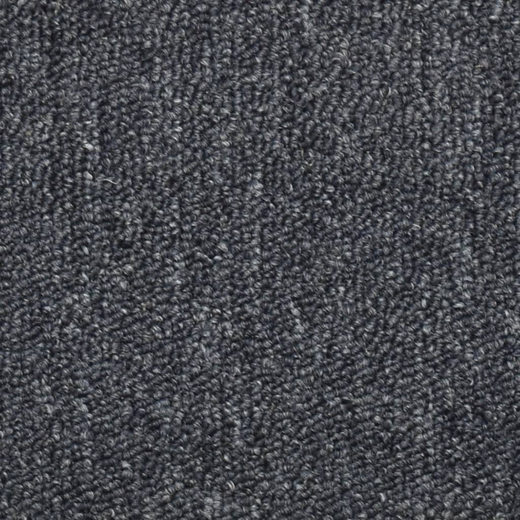 Stufenmatten 15 Stk. 56x17x3 cm Dunkelgrau und Blau Halbrund