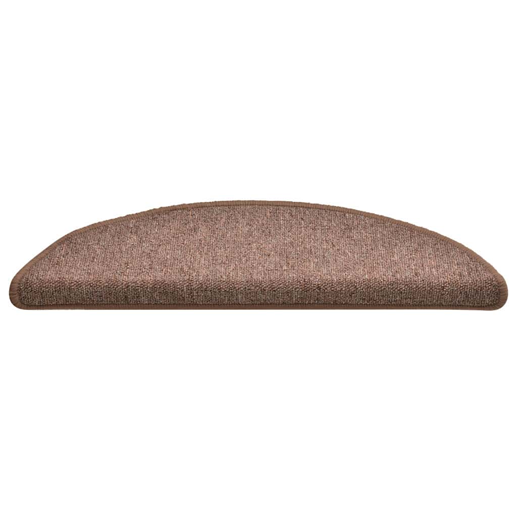 Treppe Matten 15 Stk. 56 x 17 x 3 cm Non-Slip Braun
