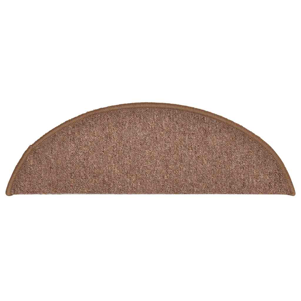 Stufenmatten 15 Stk. 56x17x3 cm Braun Halbrund