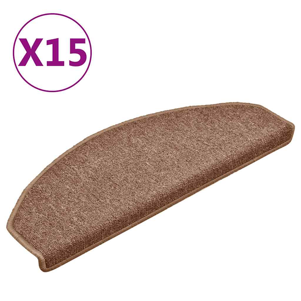 Stufenmatten 15 Stk. 65x24x4 cm Braun Halbrund Groß