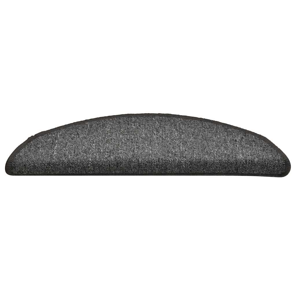 Stufenmatten 15 Stk. 56x17x3 cm Grau und Schwarz Halbrund