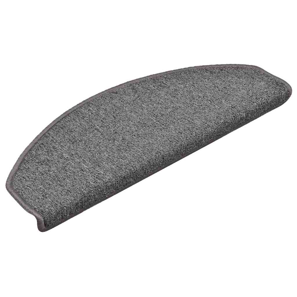 Stufenmatten 15 Stk. 65x24x4 cm Grau und Schwarz Halbrund Groß