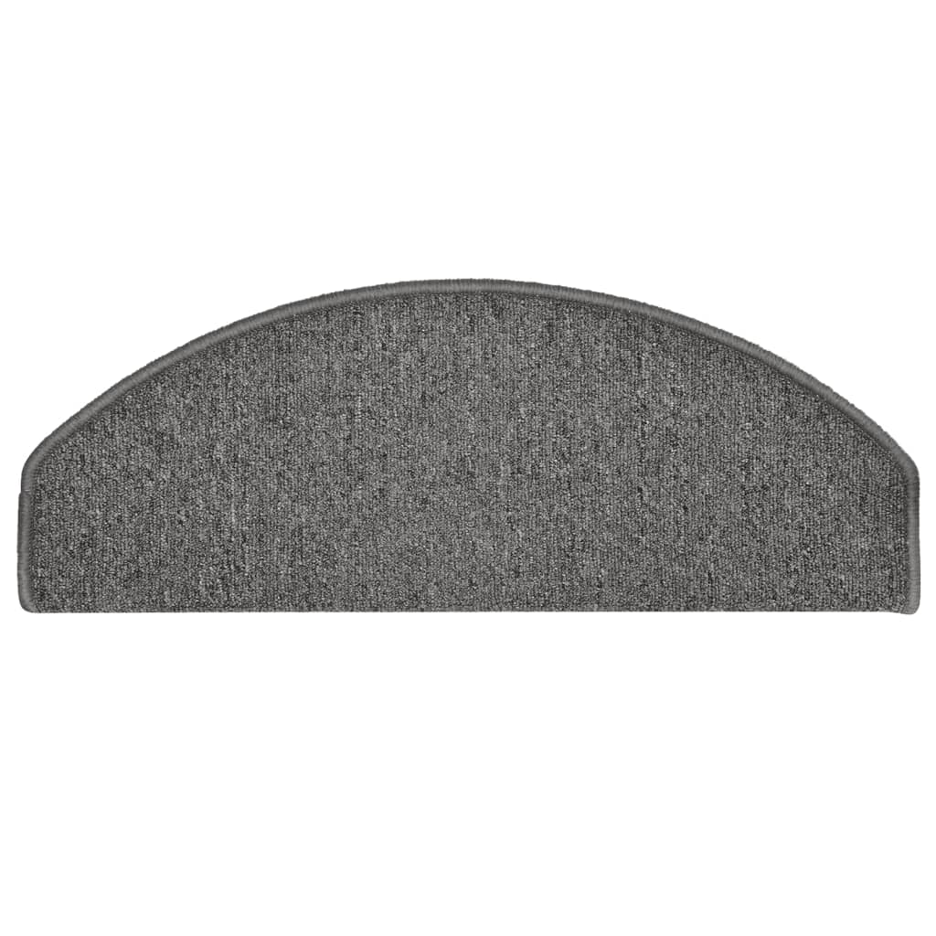 Stufenmatten 15 Stk. 65x24x4 cm Dunkelgrau Halbrund Groß