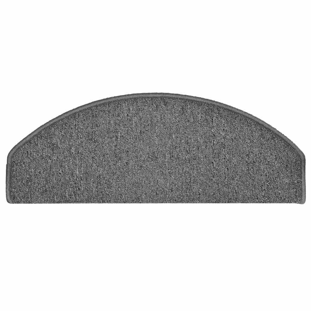 Stufenmatten 15 Stk. 65x24x4 cm Grau und Schwarz Halbrund Groß