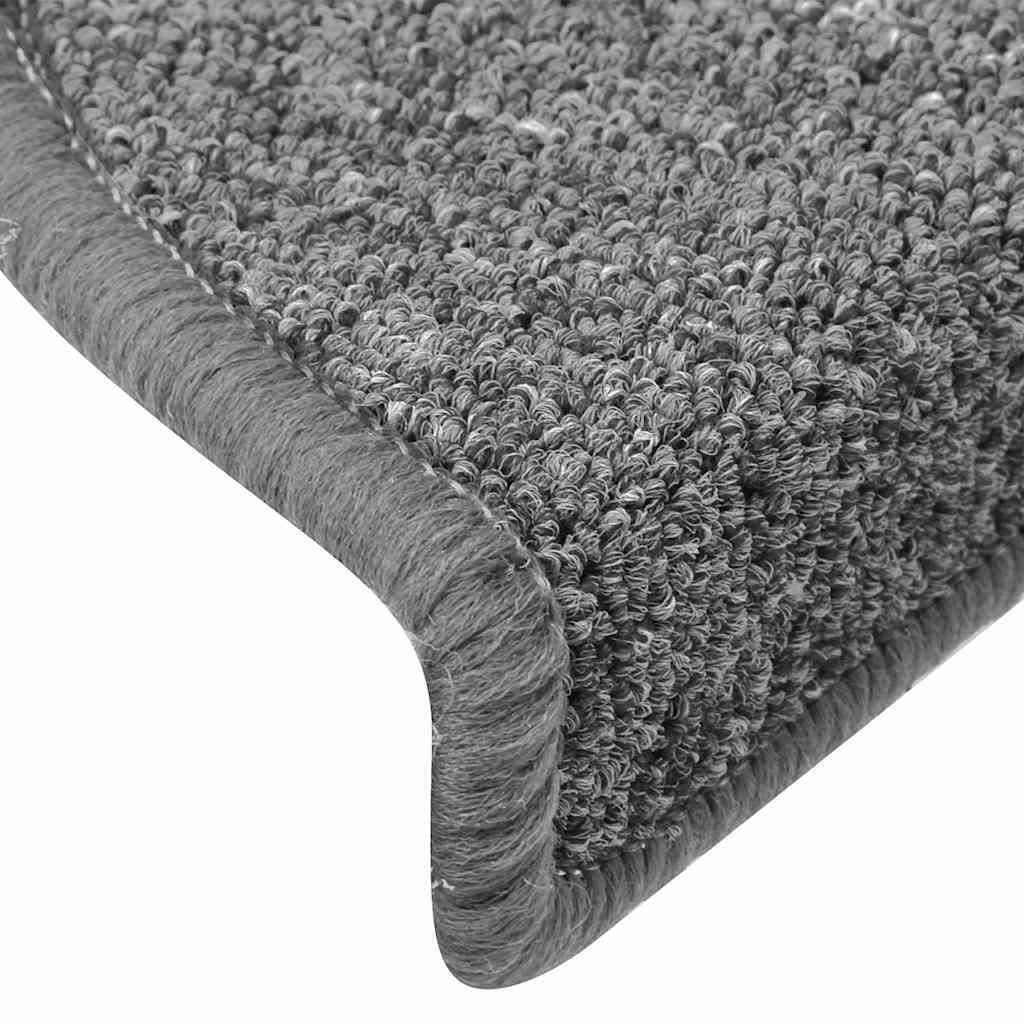 Stufenmatten 15 Stk. 65x24x4 cm Grau und Schwarz Halbrund Groß