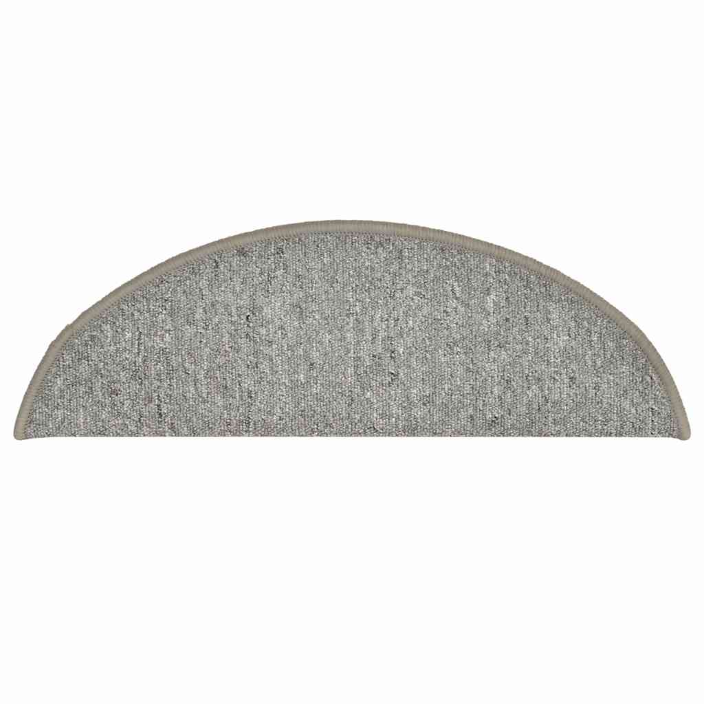 Stufenmatten 15 Stk. 56x17x3 cm Hellgrau Halbrund