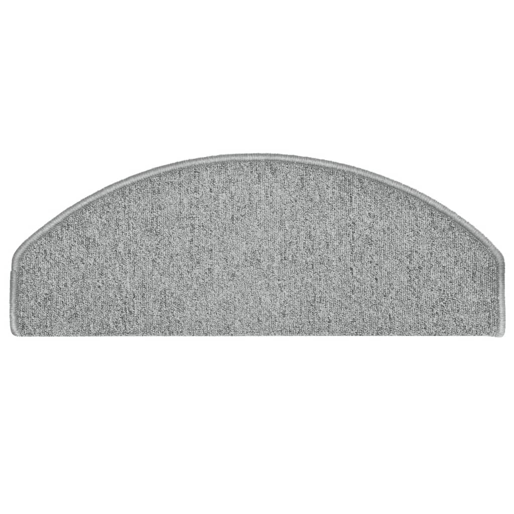 Stufenmatten 15 Stk. 65x24x4 cm Hellgrau Halbrund Groß