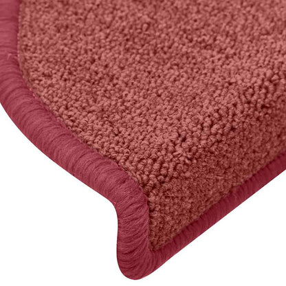 Stufenmatten 15 Stk. 65x24x4 cm Bordeaux Halbrund Groß