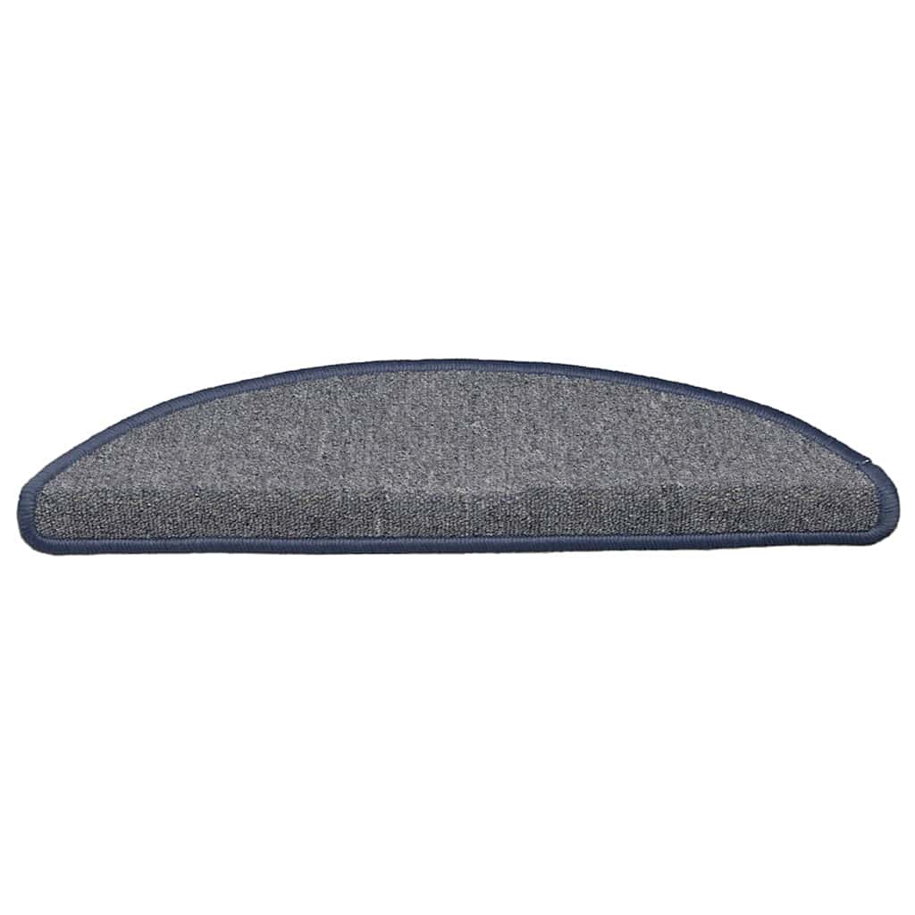 Stufenmatten 15 Stk. 56x17x3 cm Hellgrau und Blau Halbrund