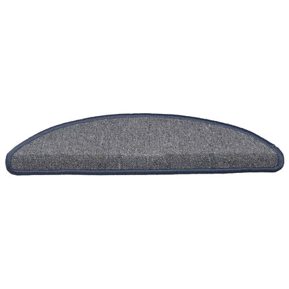 Stufenmatten 15 Stk. 56x17x3 cm Hellgrau und Blau Halbrund