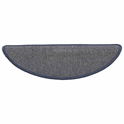 Stufenmatten 15 Stk. 56x17x3 cm Hellgrau und Blau Halbrund