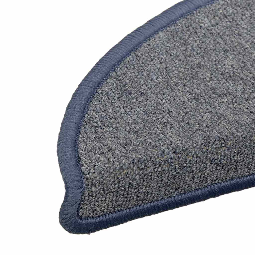 Stufenmatten 15 Stk. 56x17x3 cm Hellgrau und Blau Halbrund