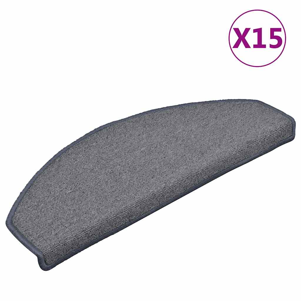 Stufenmatten 15 Stk. 65x24x4 cm Hellgrau und Blau Halbrund Groß