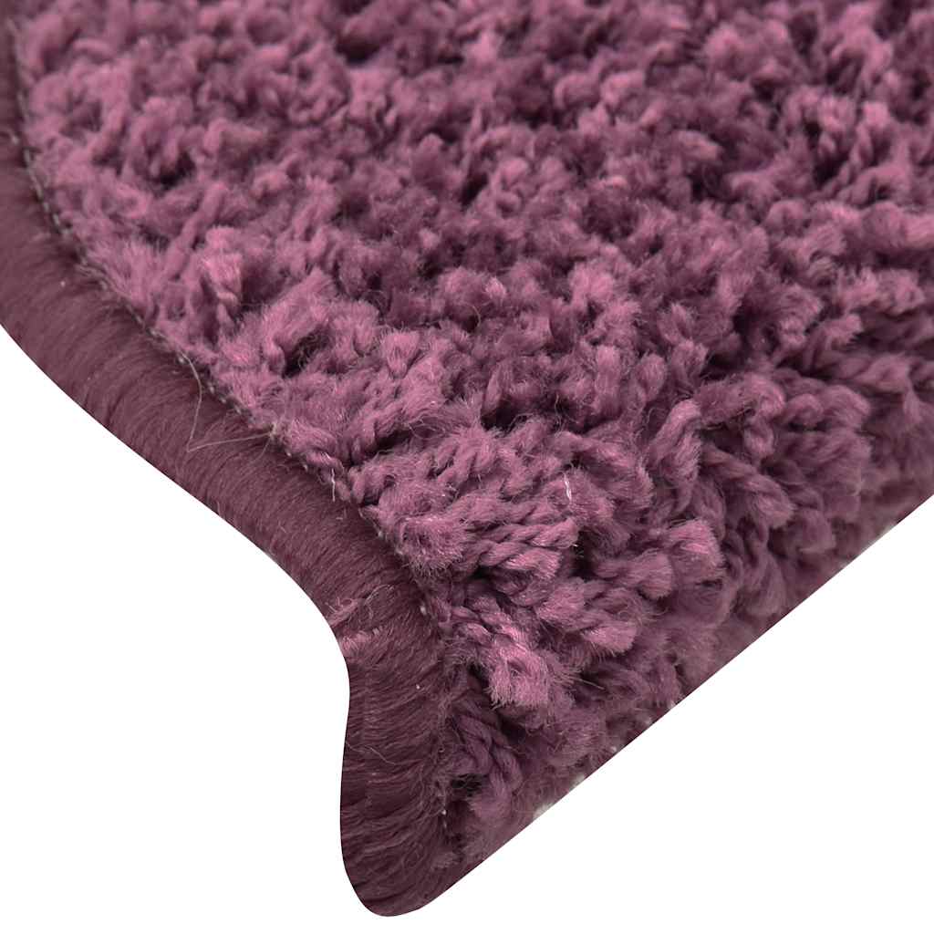Stufenmatten 15 Stk. 65x21x4 cm Dunkelviolett Halbrund Groß