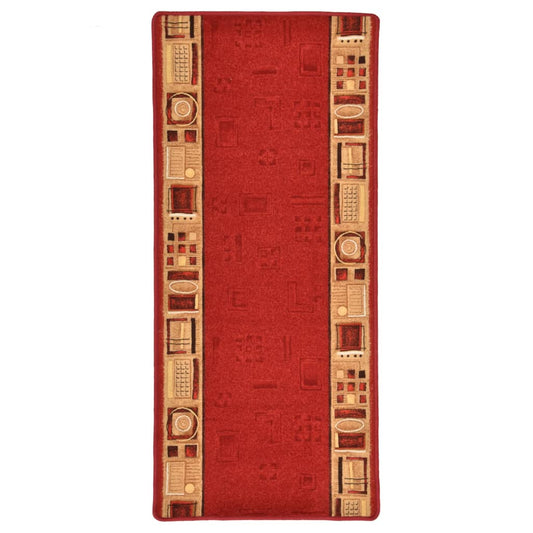 Teppichläufer Gummirücken Rot 67x120 cm